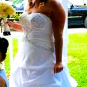 Wedding Dress only worn few hrs and has been dry cleaned and in box since